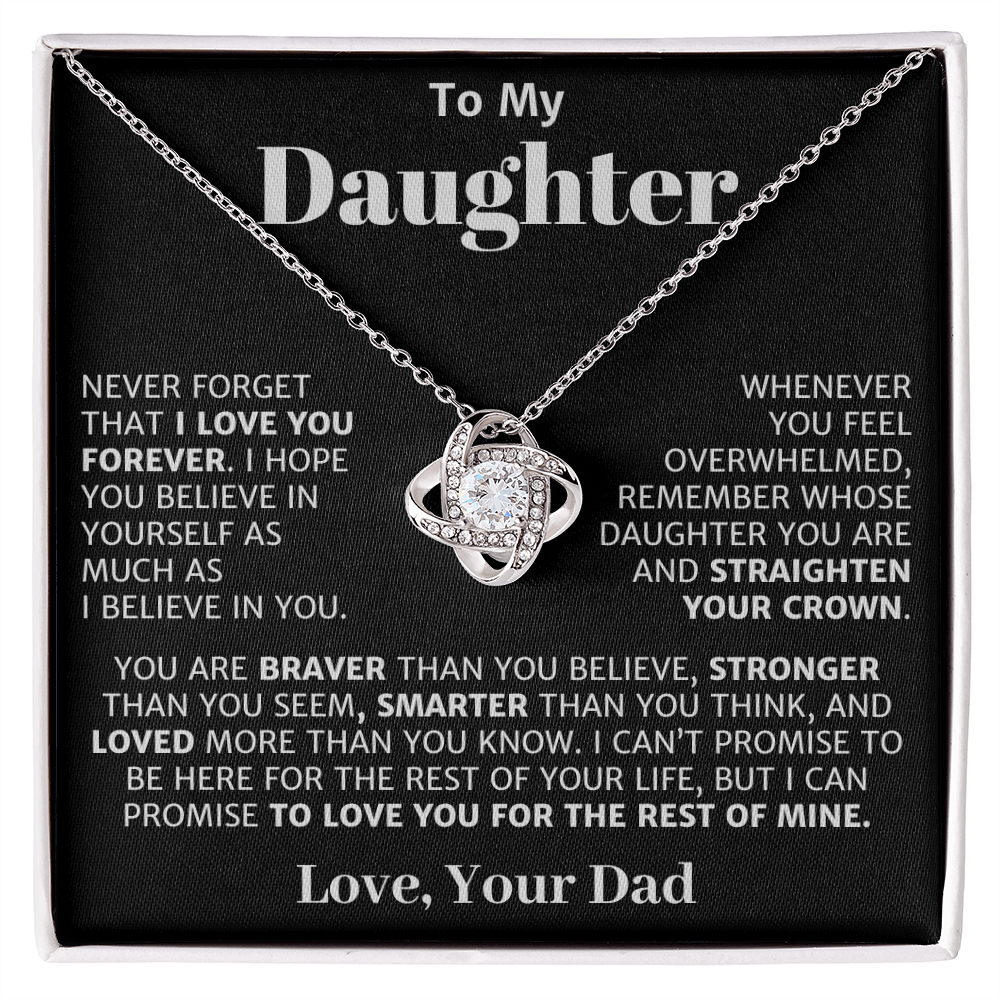 To My Daughter, Love Knot Necklace