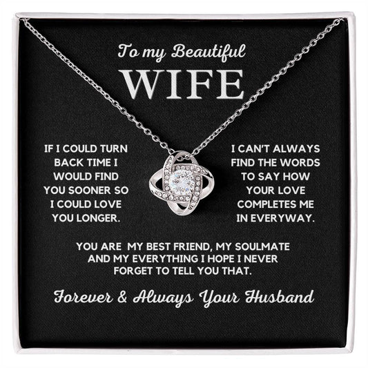 You Are My Best Friend, My Soulmate, Love Knot Necklace