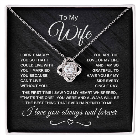 Love Knot Necklace, You Are The Love Of My Life
