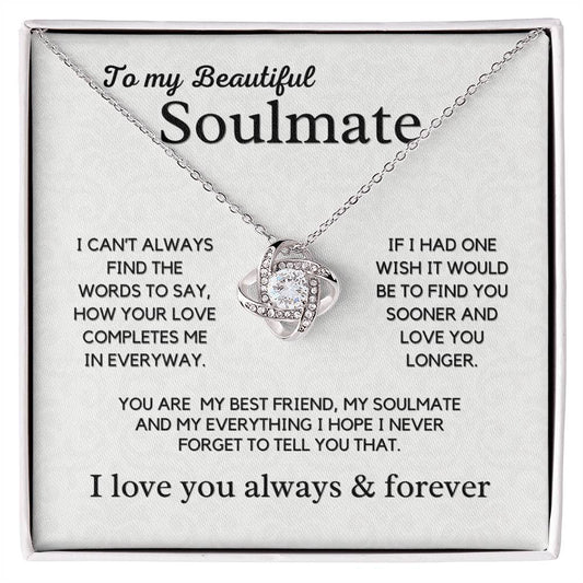 You Are My Best Friend, My Soulmate, Love Knot Neclace