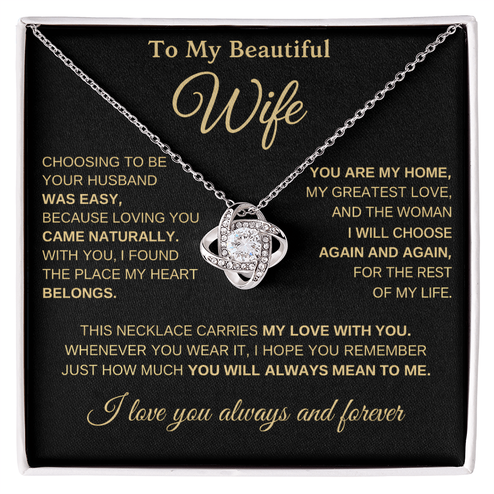 Romantic, Love Knot Necklace