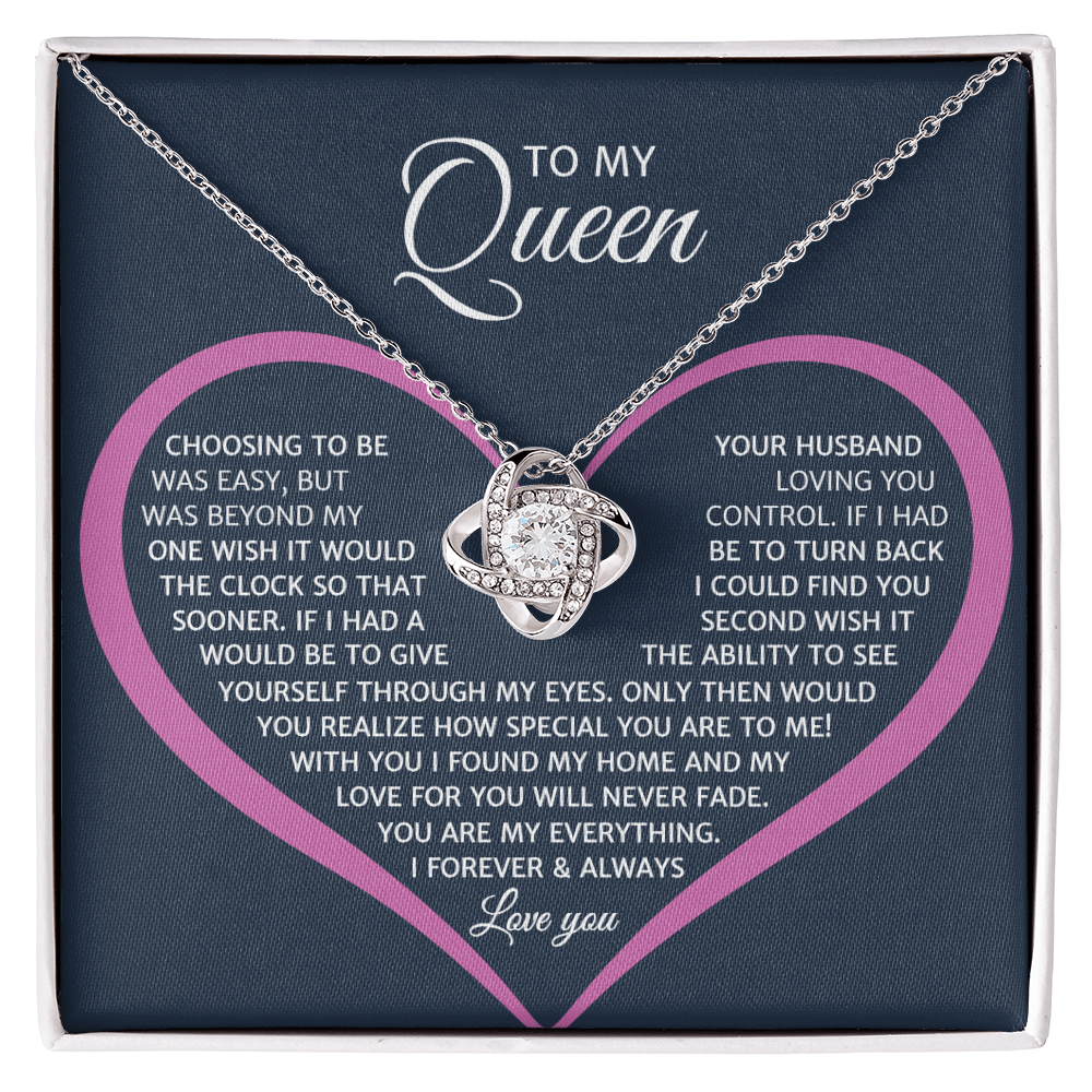 To My Queen, Love Knot Necklace