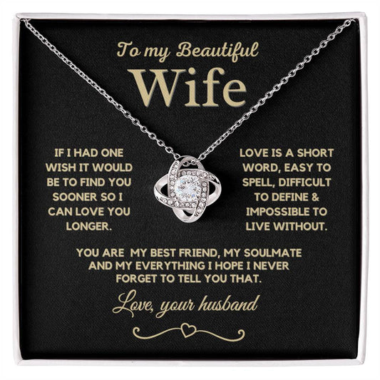 If I Had One Wish It Would Be... Love Knot Necklace