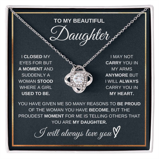 Love Knot Necklace, I May Not Carry You In My Arms