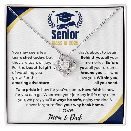 Graduation Gift For Daughter, Love Knot Necklace