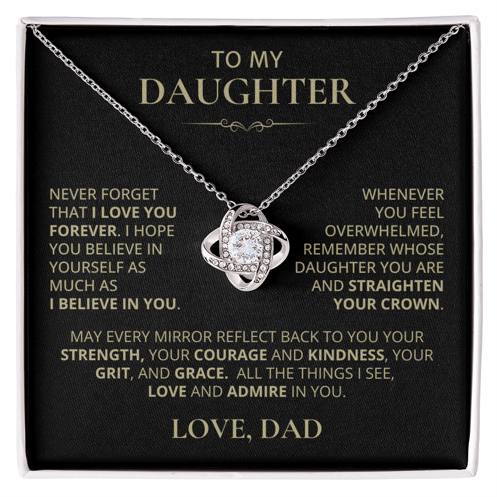 To My Daughter, Love Knot Necklace