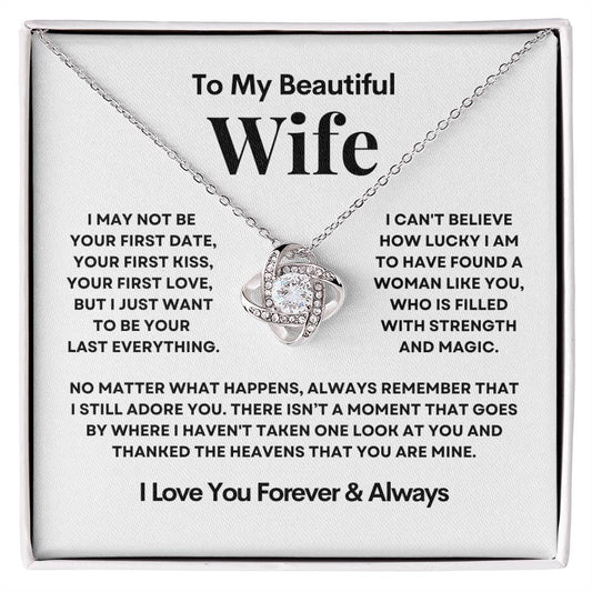 Love Knot Necklace, I Can't Believe How Lucky I Am