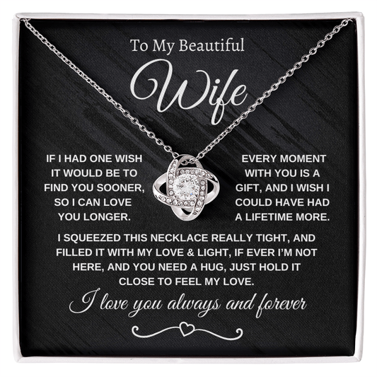 Love Knot Necklace, Every Moment With You Is A Gift