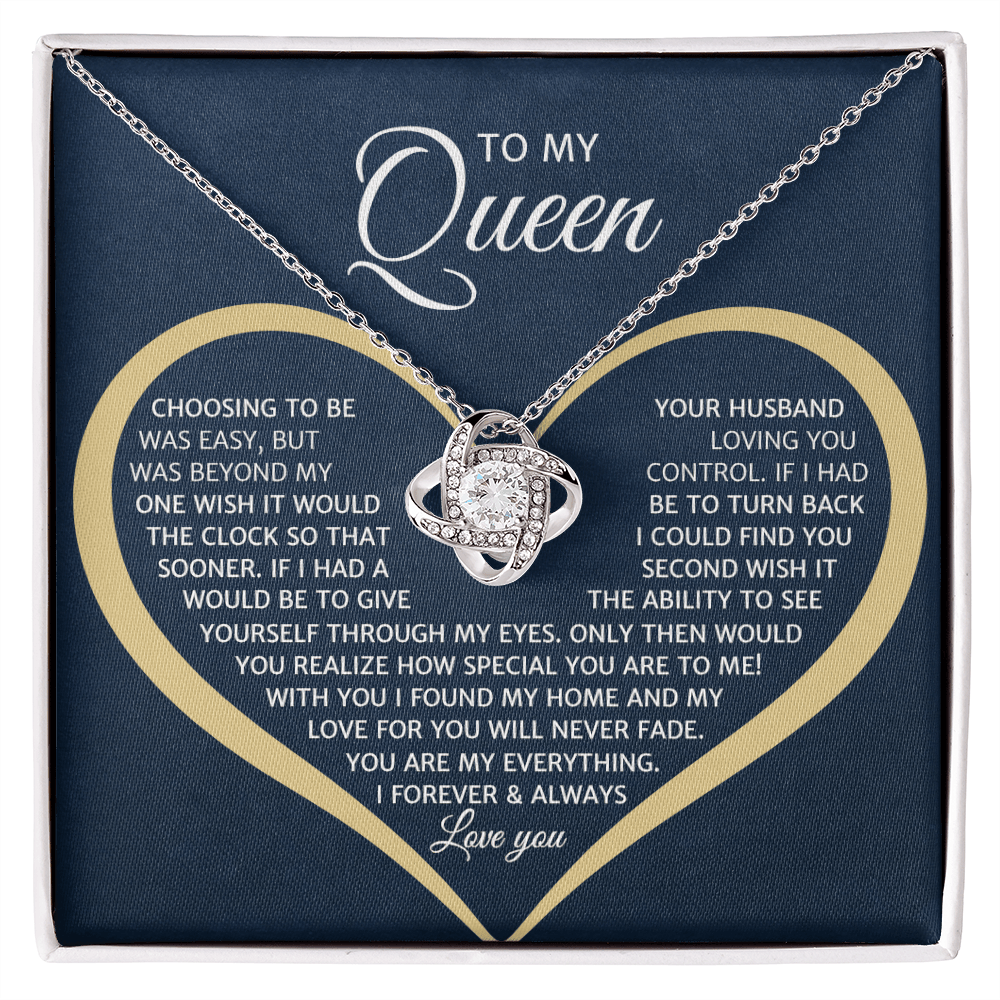 To My Queen, Love Knot Necklace