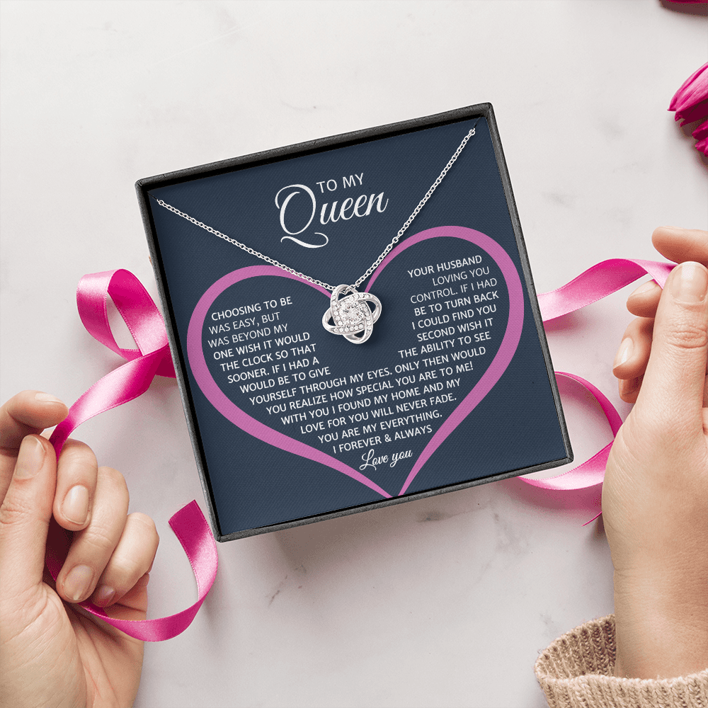 To My Queen, Love Knot Necklace