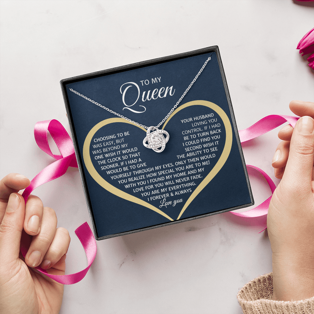 To My Queen, Love Knot Necklace