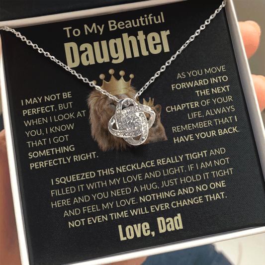 Love Knot Necklace, To My Daughter
