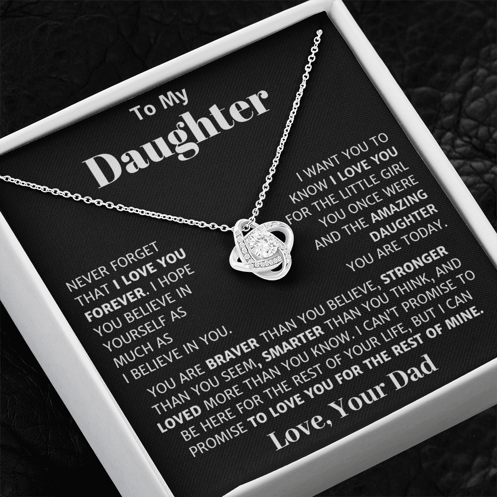 To My Daughter, Love Knot Necklace