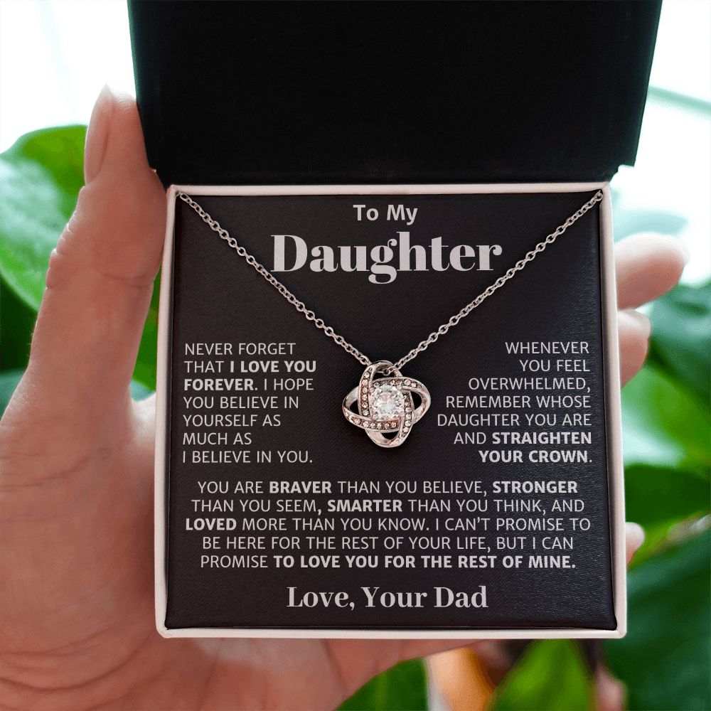 To My Daughter, Love Knot Necklace