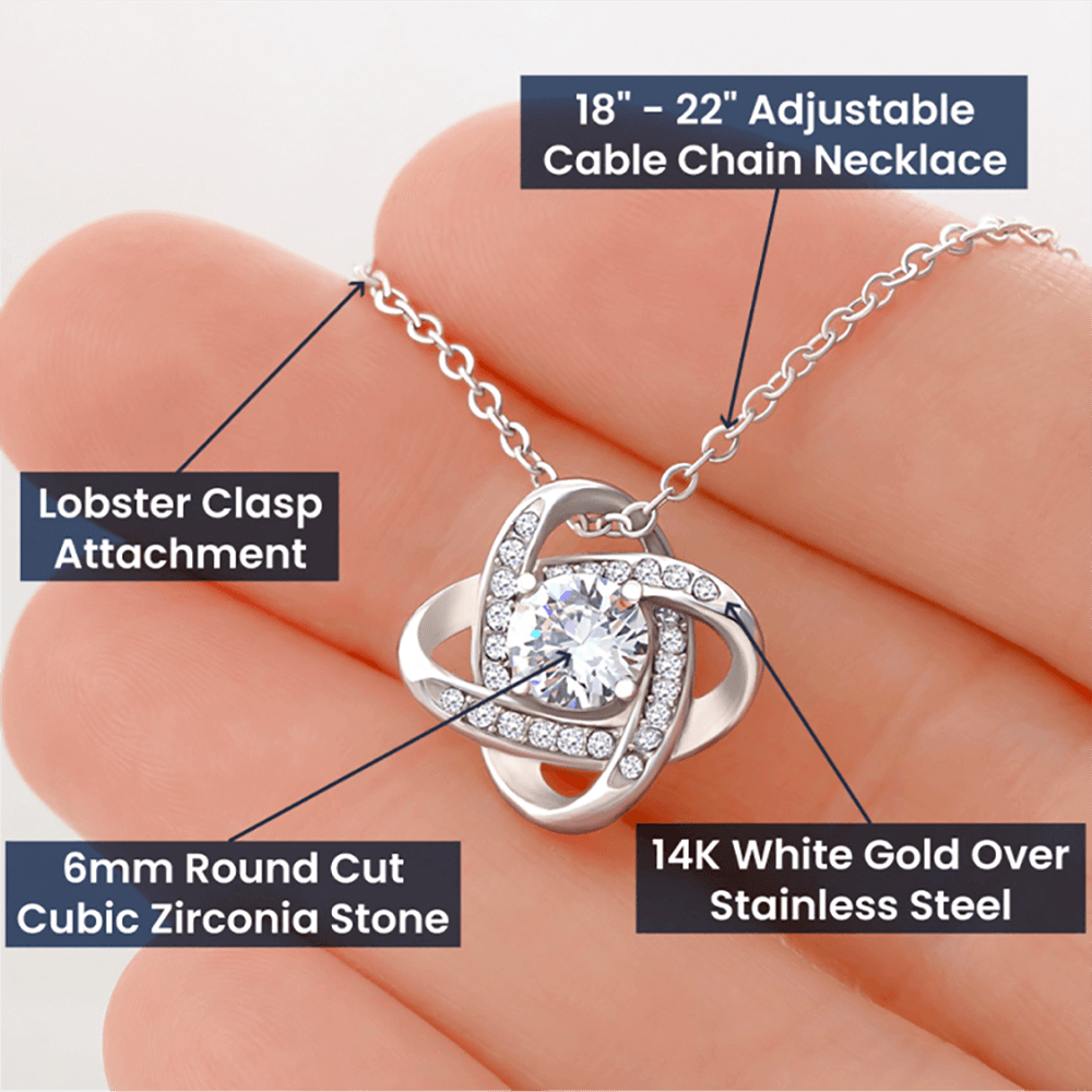 To My Daughter, Love Knot Necklace