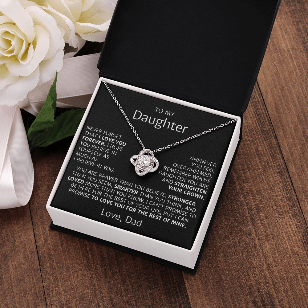 To My Daughter, Love Knot Necklace