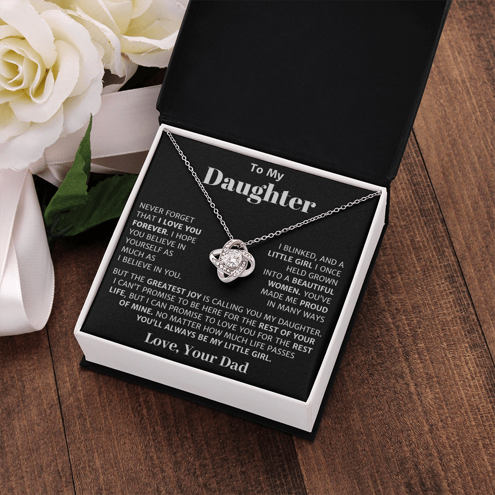 To My Daughter, Love Knot Necklace