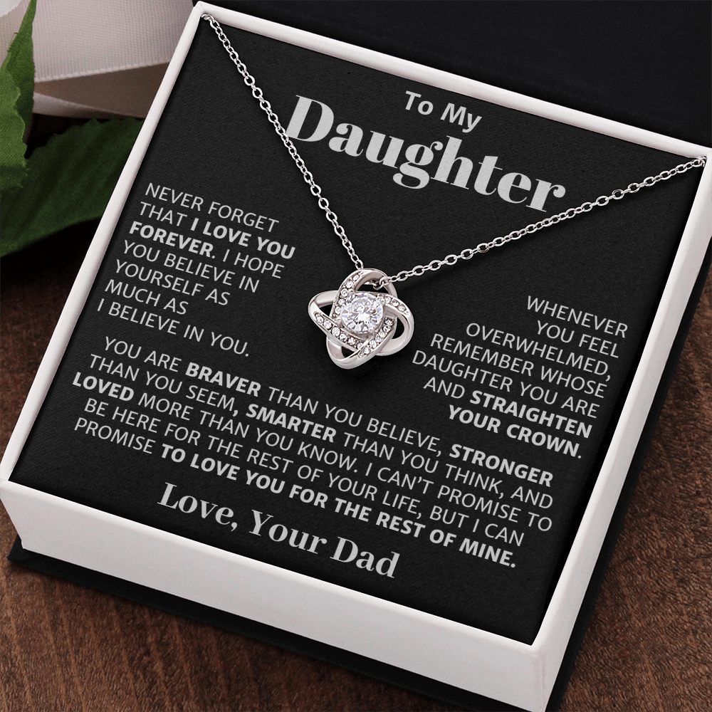 To My Daughter, Love Knot Necklace