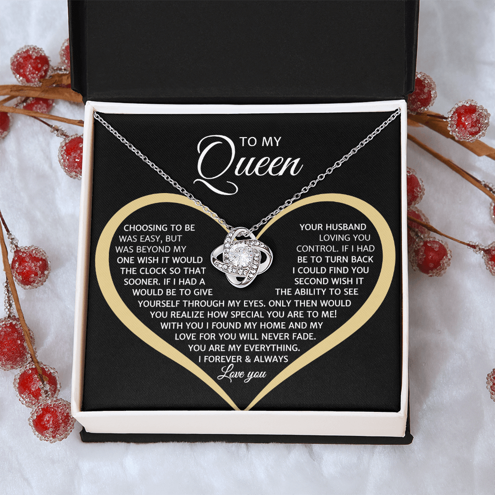 To My Queen, Love Knot Necklace