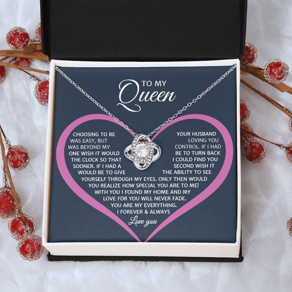 To My Queen, Love Knot Necklace
