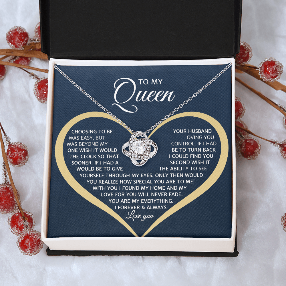 To My Queen, Love Knot Necklace