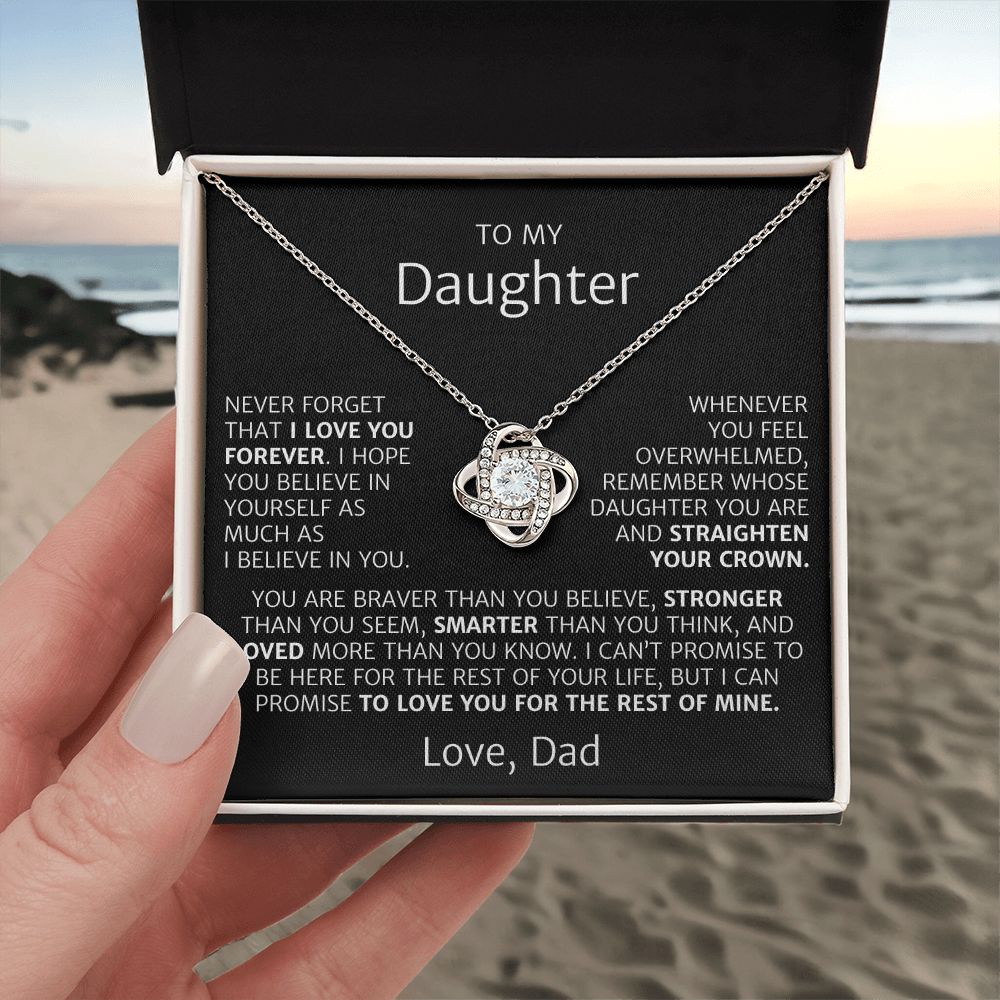 To My Daughter, Love Knot Necklace