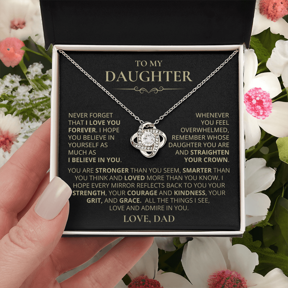 To My Daughter, Love Knot Necklace