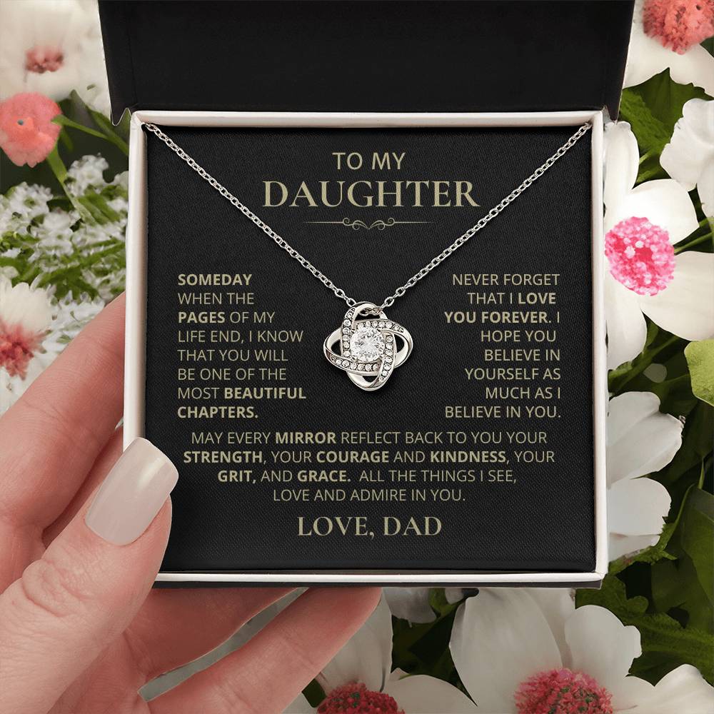 To My Daughter, Love Knot Necklace