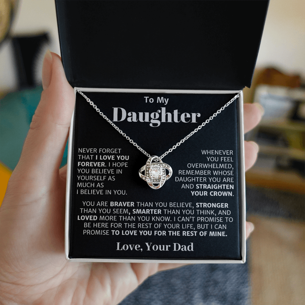 To My Daughter, Love Knot Necklace