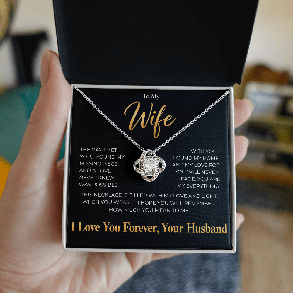 To My Wife, Love Knot Necklace