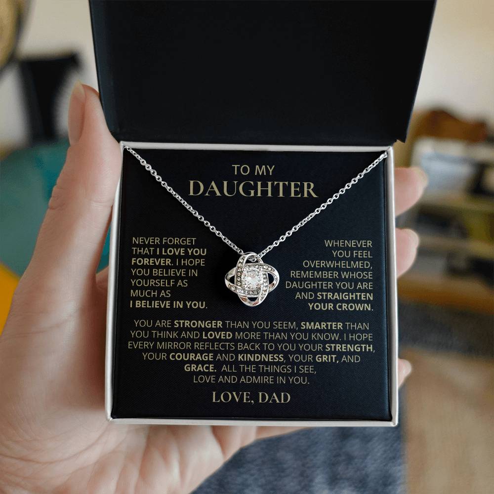 To My Daughter, Love Knot Necklace