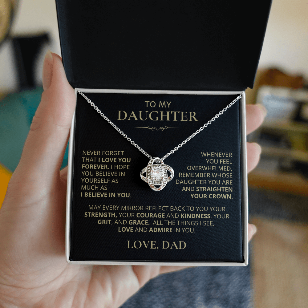 To My Daughter, Love Knot Necklace