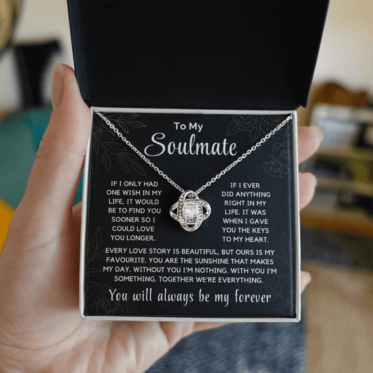 Love Knot Necklace, You Are The Sunshine That Makes My Day