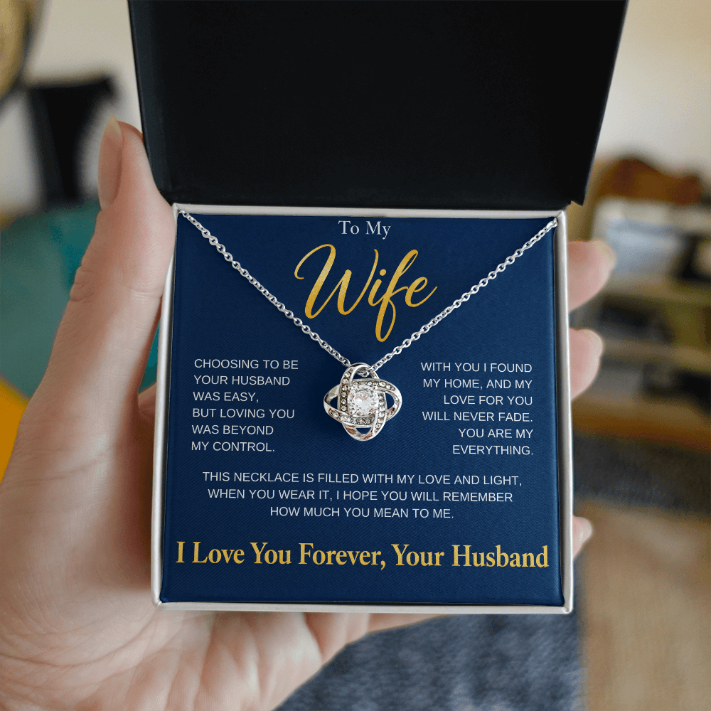 To My Wife, Love Knot Necklace