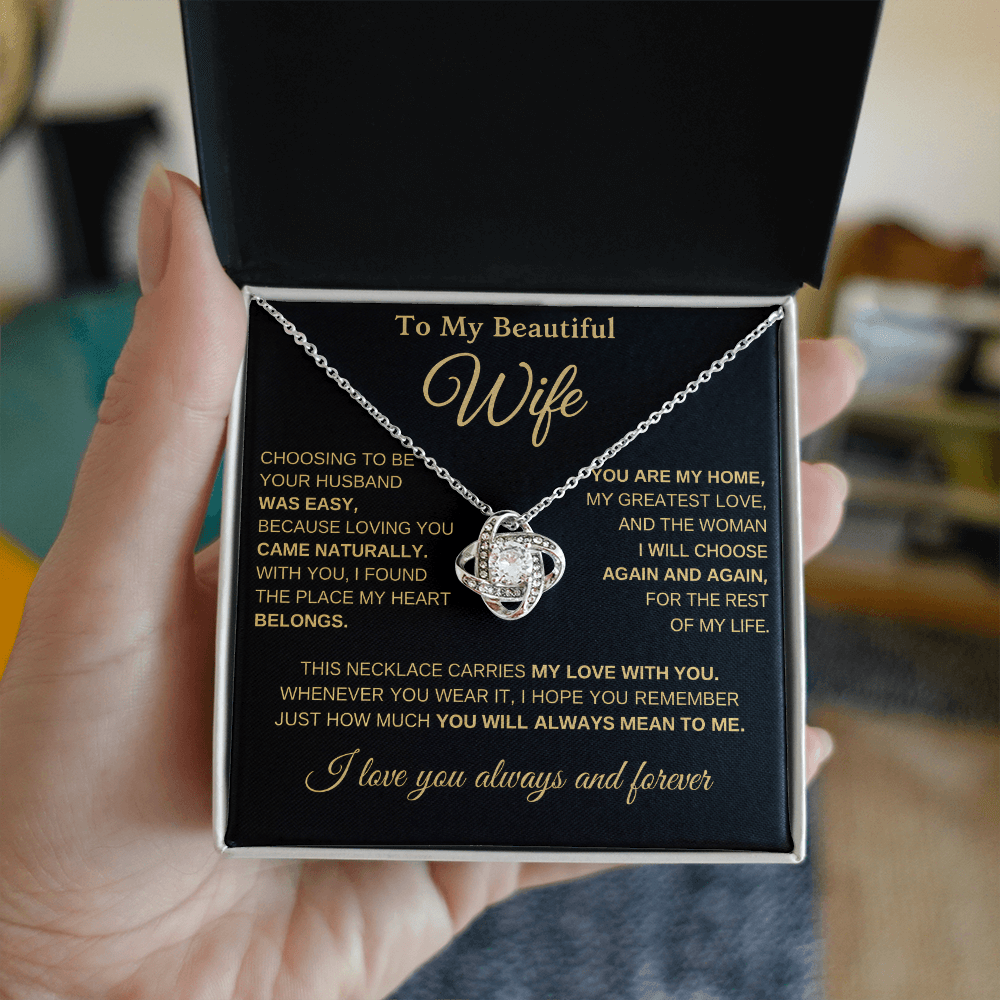 Romantic, Love Knot Necklace