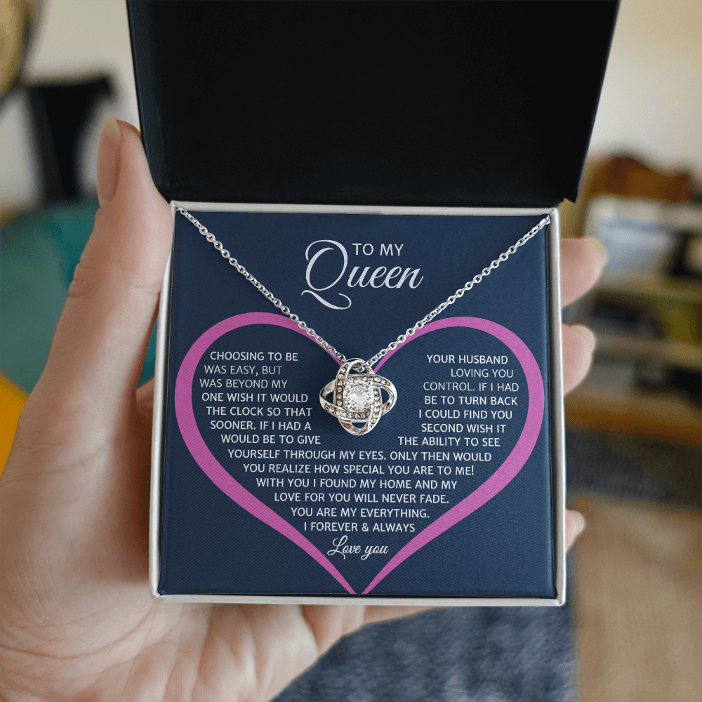To My Queen, Love Knot Necklace