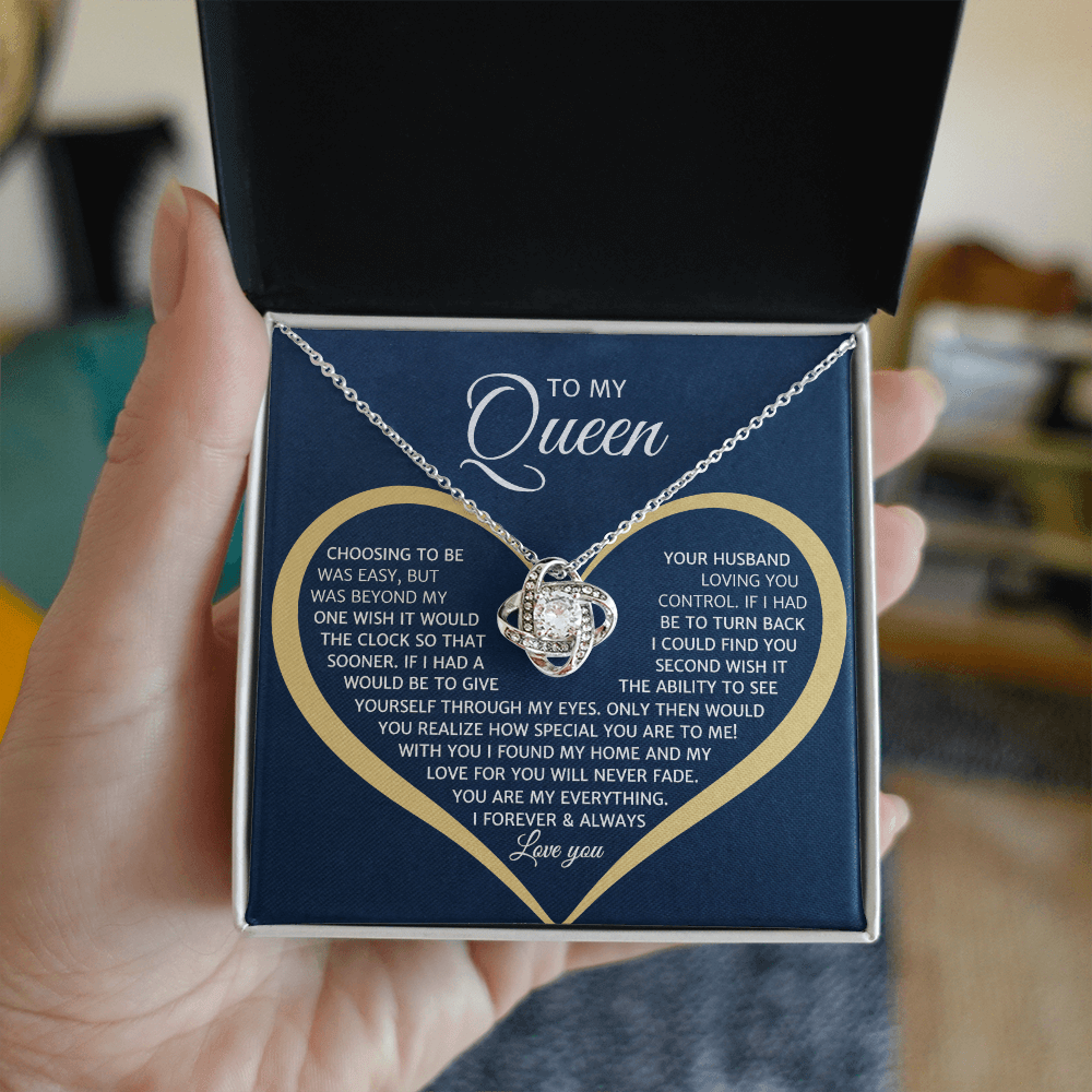 To My Queen, Love Knot Necklace