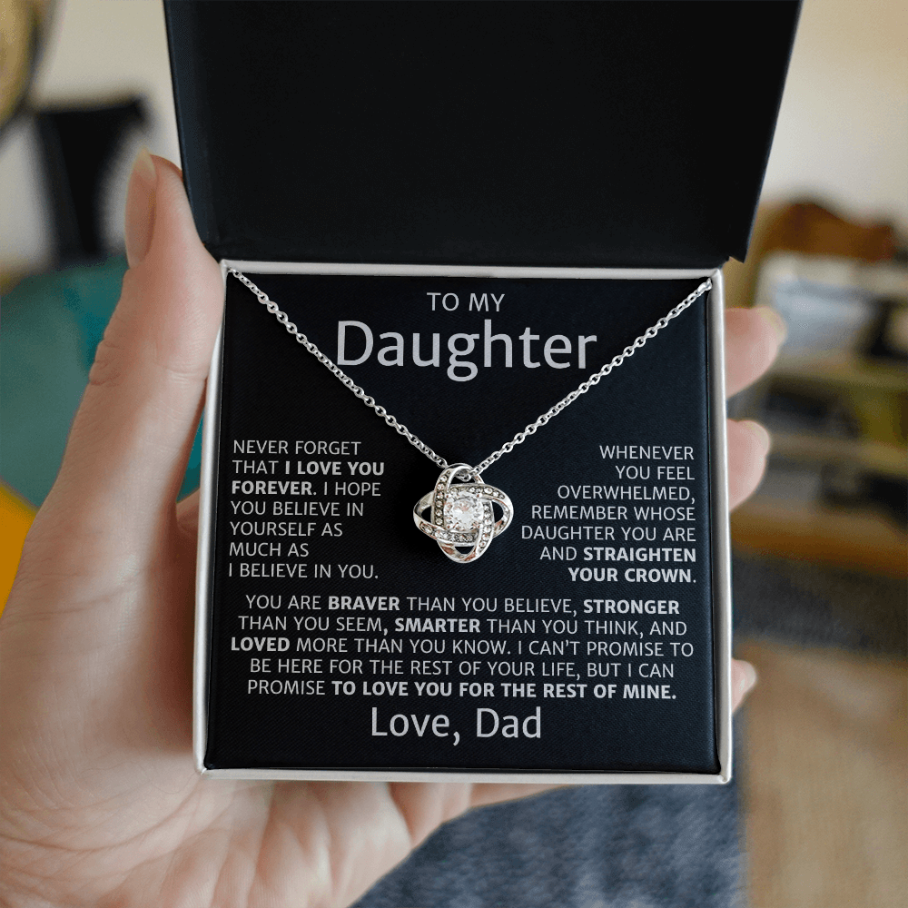 To My Daughter, Love Knot Necklace