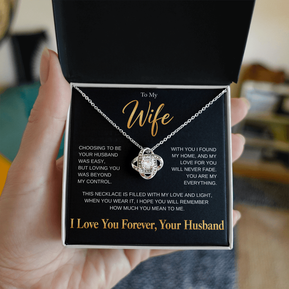 To My Wife, Love Knot Necklace