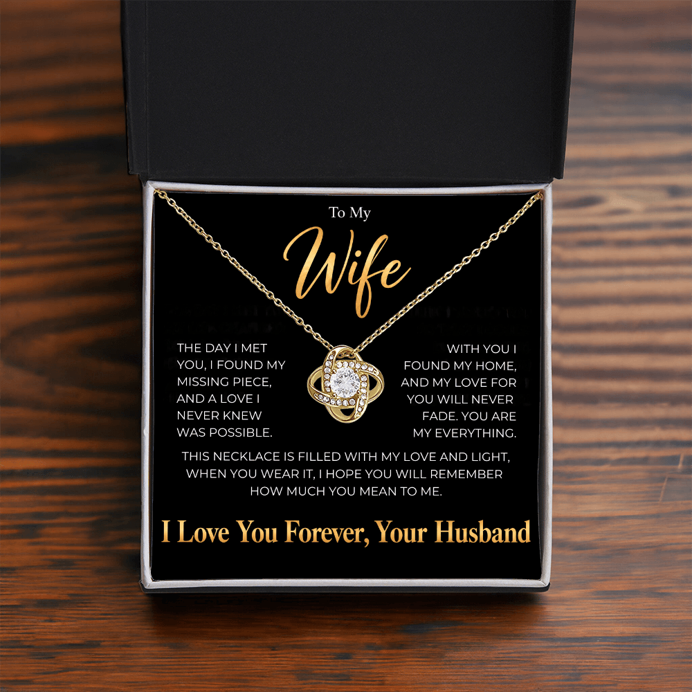 To My Wife, Love Knot Necklace