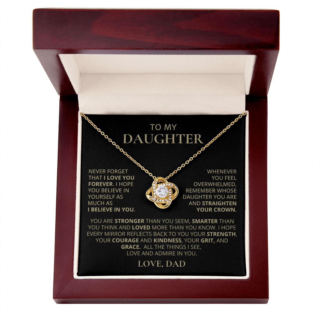 To My Daughter, Love Knot Necklace