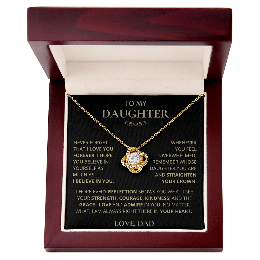 To My Daughter, Love Knot Necklace