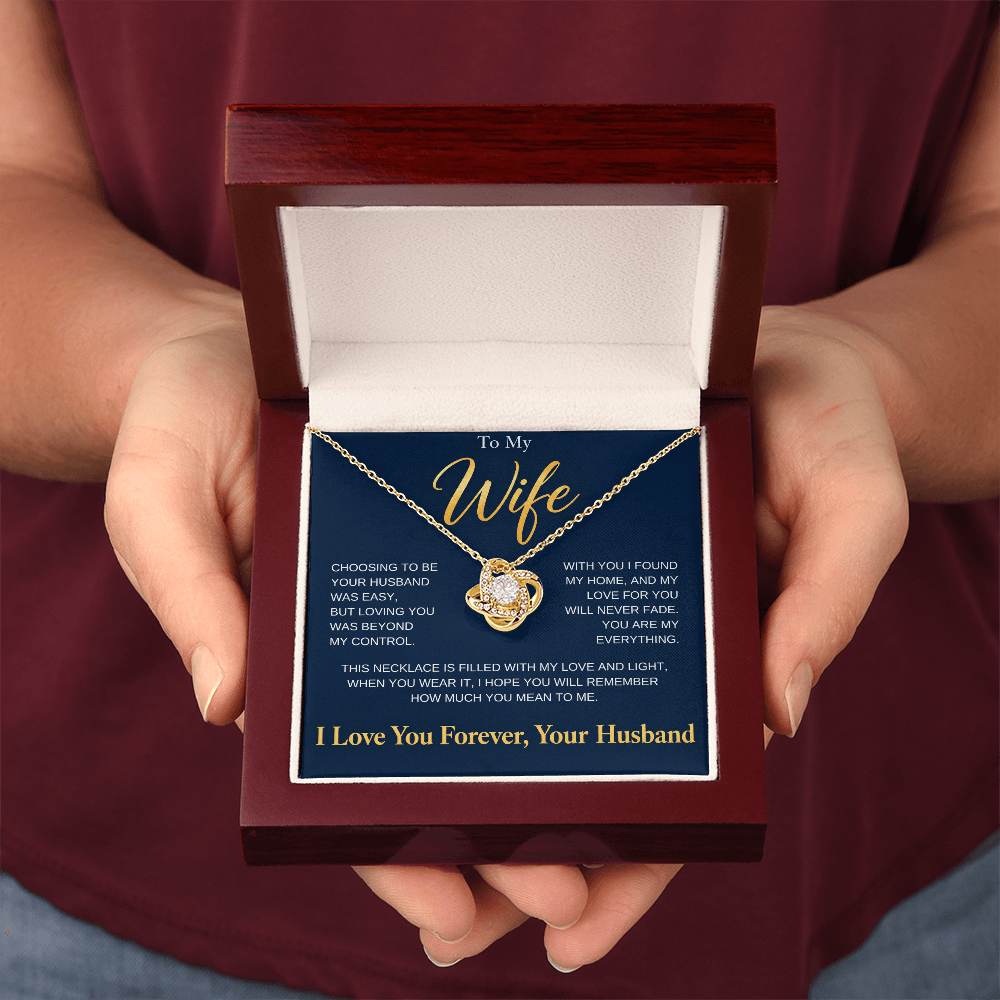 To My Wife, Love Knot Necklace