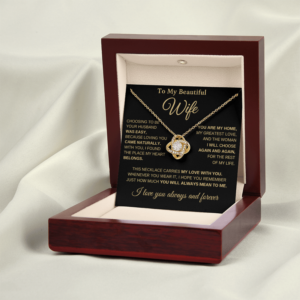 Romantic, Love Knot Necklace