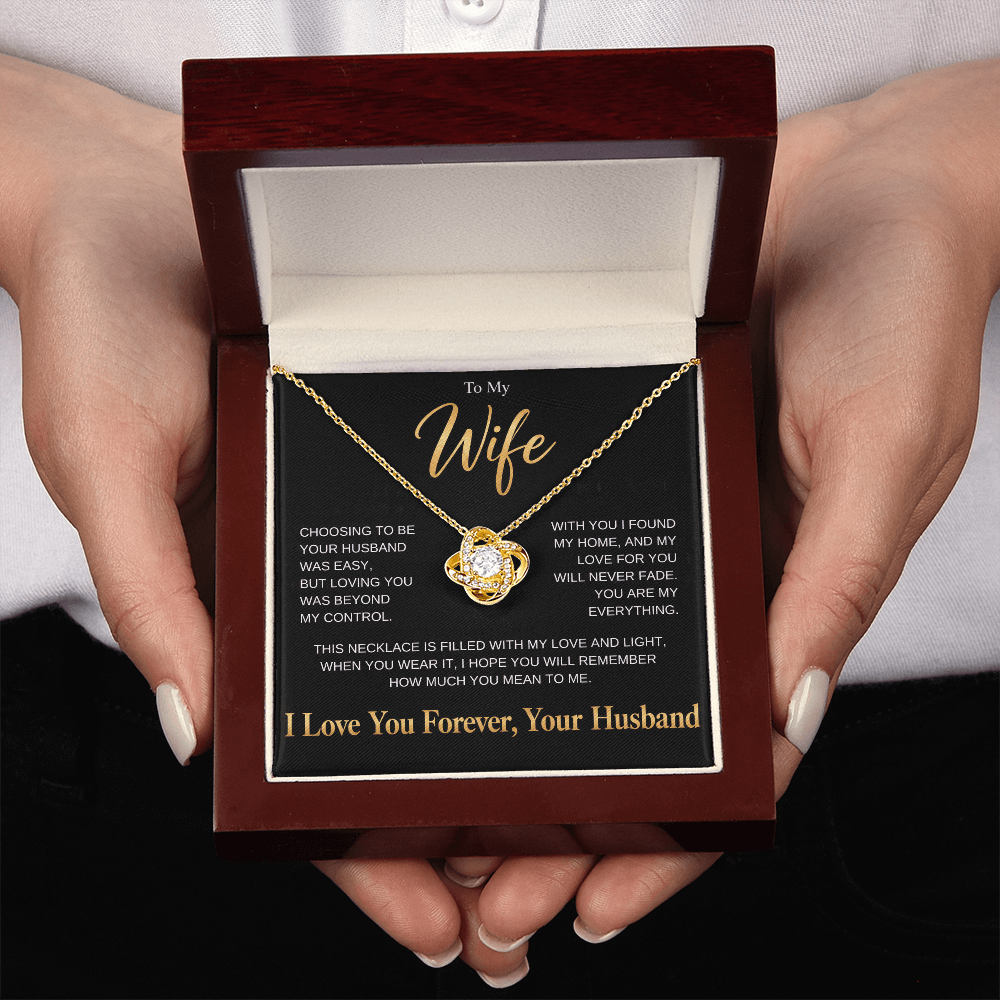 To My Wife, Love Knot Necklace