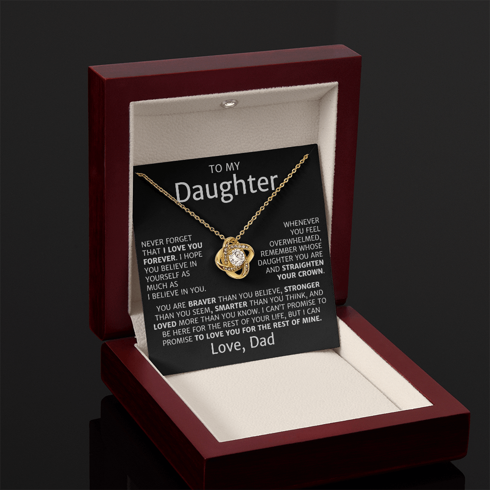 To My Daughter, Love Knot Necklace