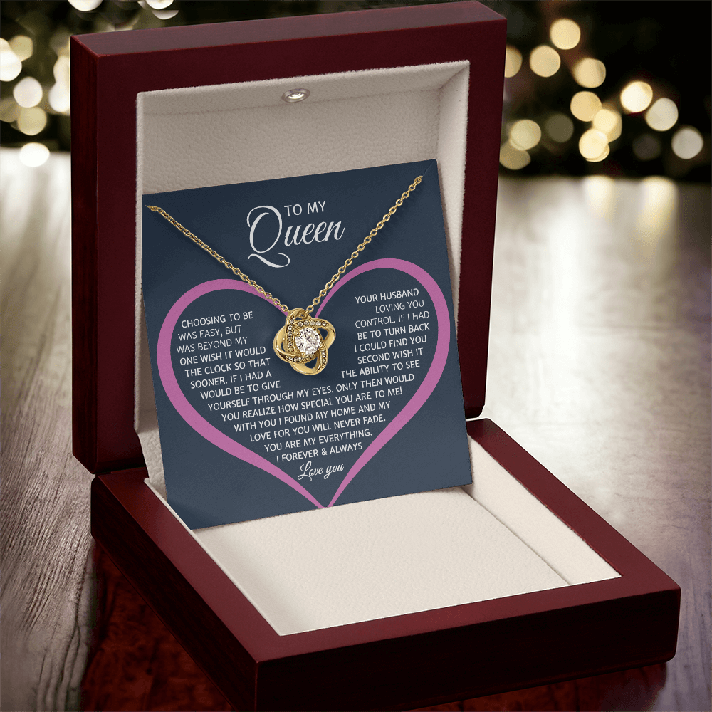 To My Queen, Love Knot Necklace