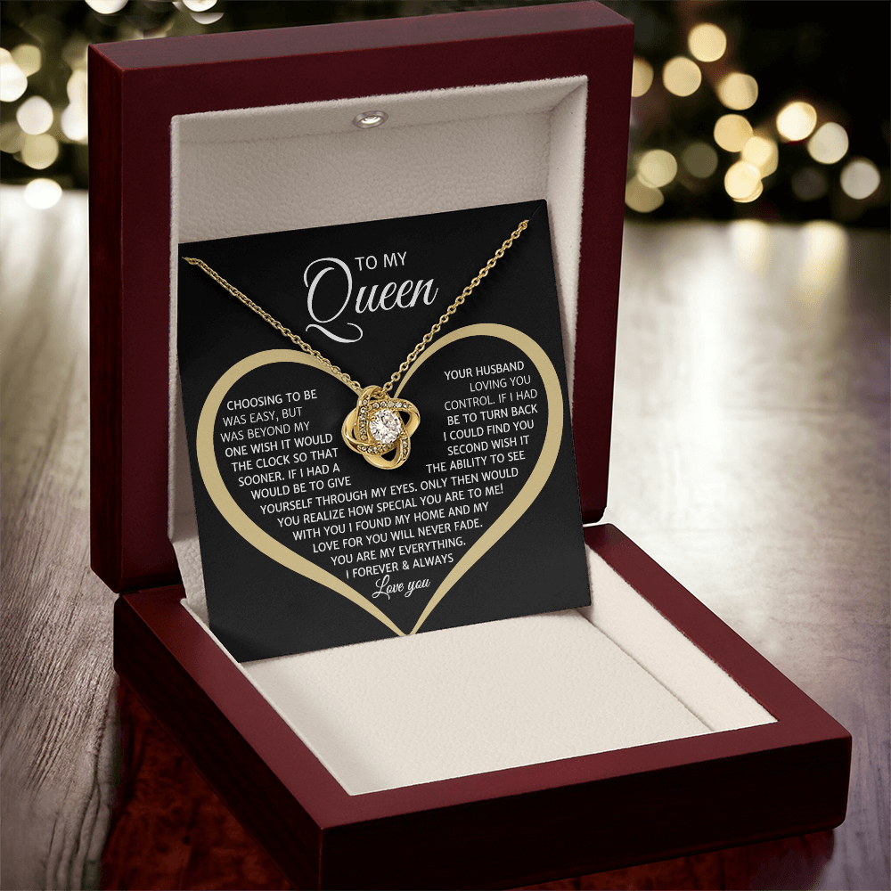 To My Queen, Love Knot Necklace