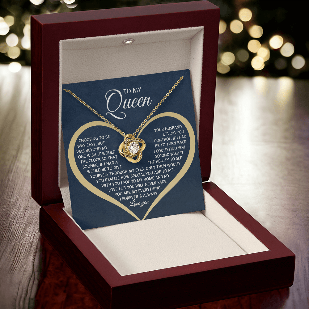 To My Queen, Love Knot Necklace