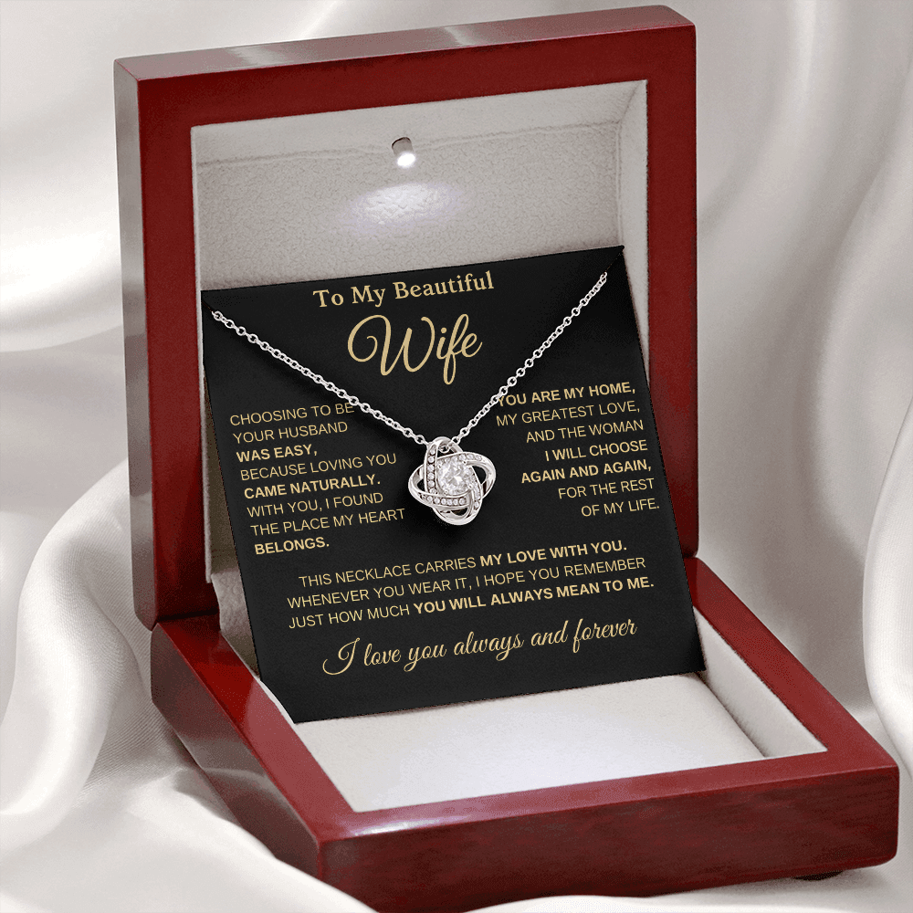 Romantic, Love Knot Necklace